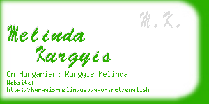 melinda kurgyis business card